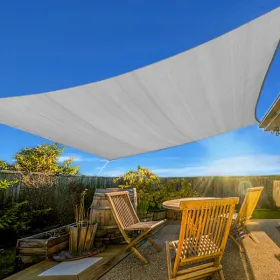 7'X13' Light Grey HDPE Sunshade Sail (Option: defaulttitle)