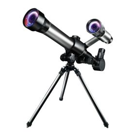 Professional Astronomical Telescope Powerful Monocular Portable HD Moon Space Planet Observation Telescope Gifts for Children (Color: black, Ships From: China)