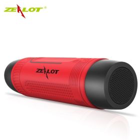 S1 Portable Bluetooth Speaker Wireless Bicycle Sound Box with LED Light Outdoor Waterproof Subwoofer Stereo Surround (Color: S1-Red, Ships From: China)