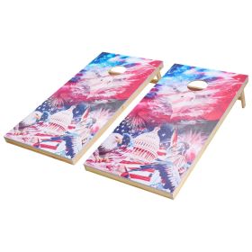 VEVOR Cornhole Set, 4x2 ft Corn Hole Game Boards, Solid Wood Portable Toss Board, Indoor and Outdoor Cornhole Play for Adults (Package Content: 2 Boards+8 Bean Bags+1 Carrying Bag+1 Bean Bag Storage Bag)